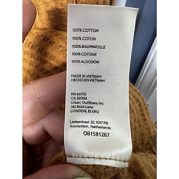 FREE PEOPLE COWL NECK TOP CANYON MOON SWEATER, SLIT ON THE BACK,100% COTTON, MED - Picture 7 of 7